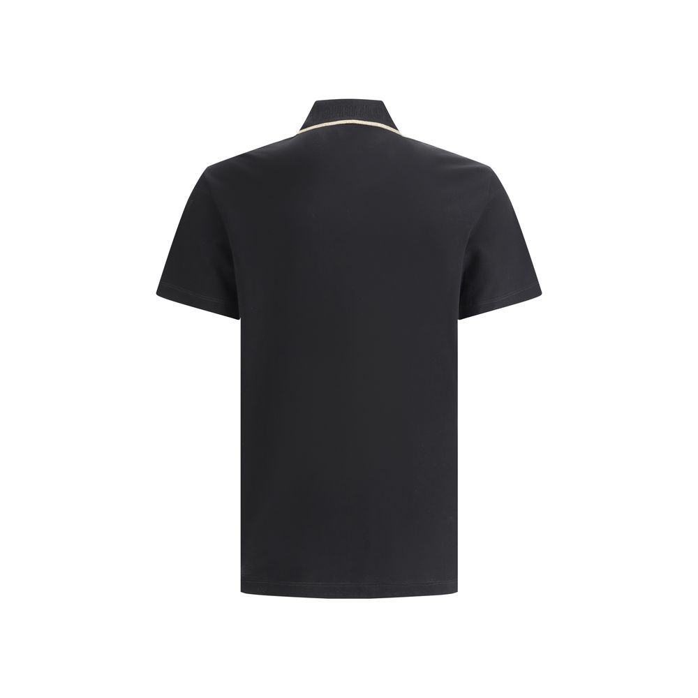 Versace White Premium Cotton Polo Shirt Crafted from Premium Cotton Elegance