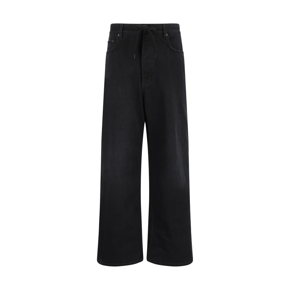 Balenciaga Blue Cotton Denim Pants: Effortless Luxury Redefined