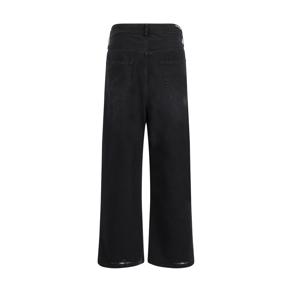 Balenciaga Blue Cotton Denim Pants: Effortless Luxury Redefined