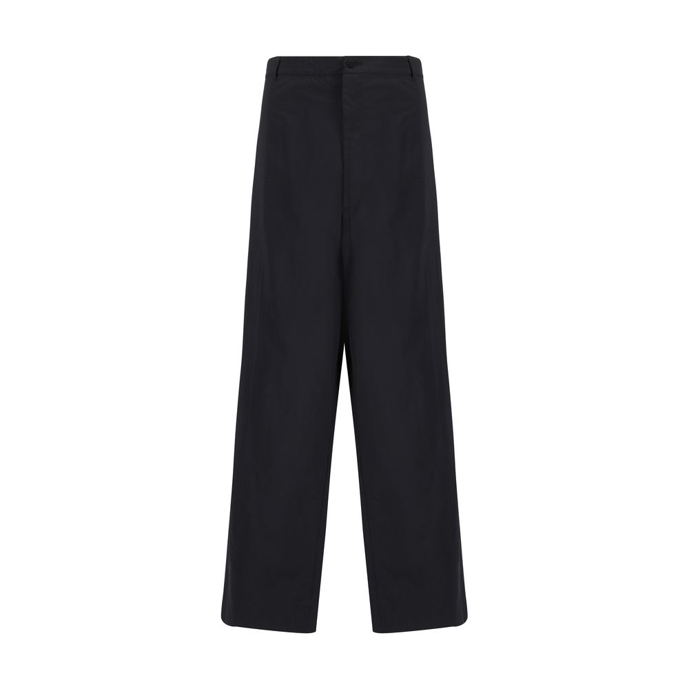 Balenciaga Black Cotton Pants: Contemporary Elegance in Relaxed Fit