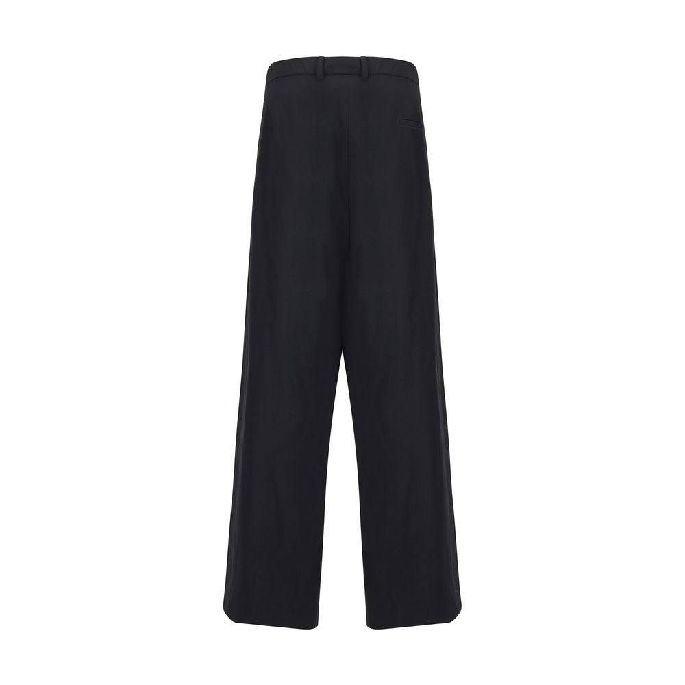 Balenciaga Black Cotton Pants: Contemporary Elegance in Relaxed Fit
