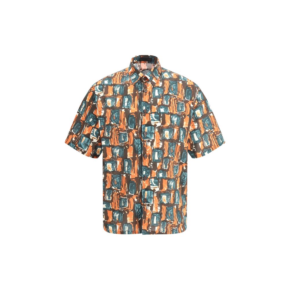 Prada Multicoloured Cotton Batista Squared Shirt