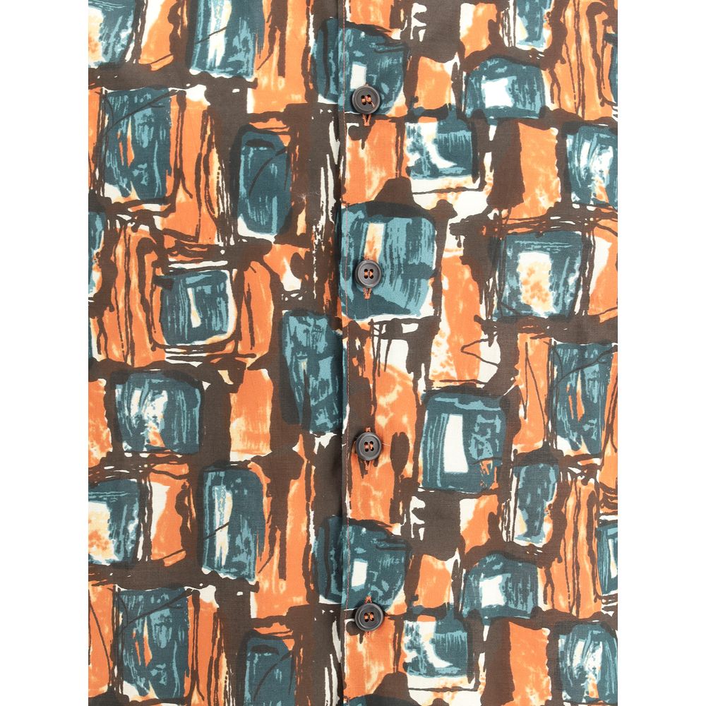 Prada Multicoloured Cotton Batista Squared Shirt
