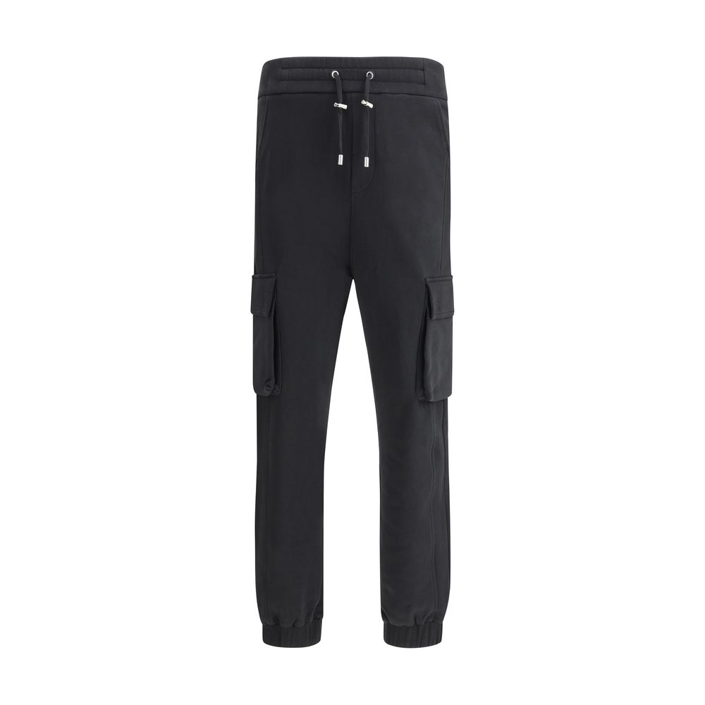 Balmain Grey Cotton Sweatpants for Elevated Casual Elegance