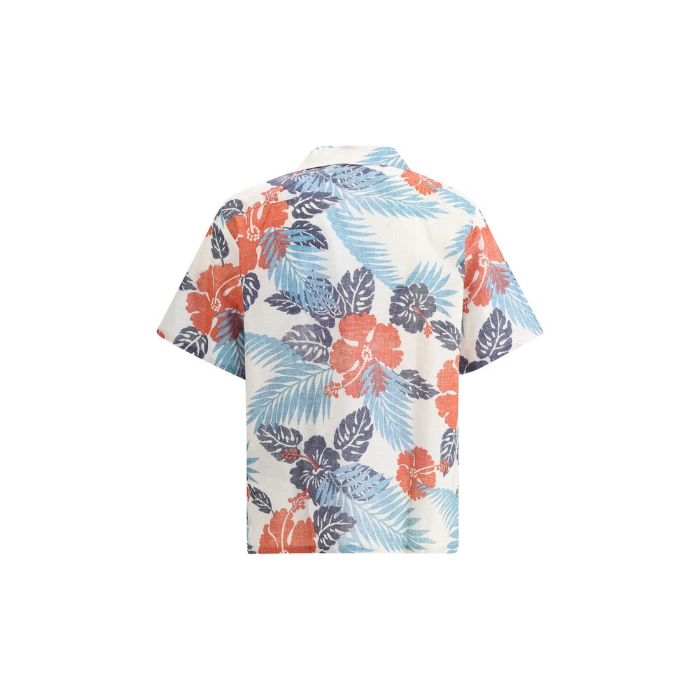 Prada Multicolor Woven Cotton Batista Shirt