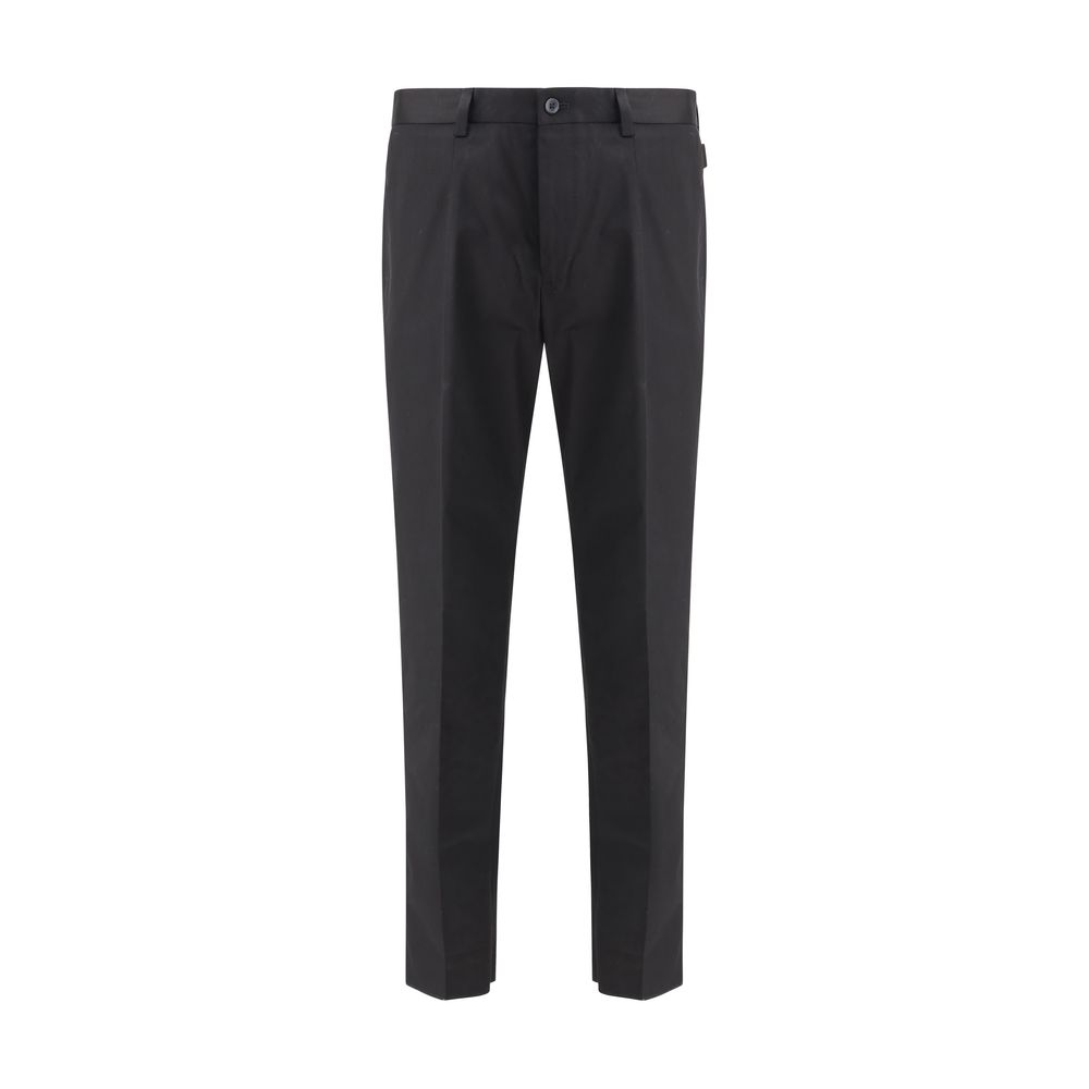 Dolce & Gabbana Navy Cotton Pants: Timeless Elegance Redefined