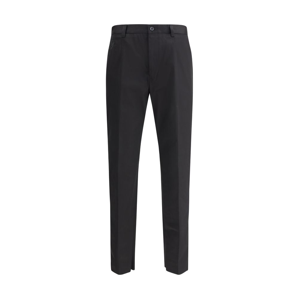 Dolce & Gabbana Navy Cotton Pants: Timeless Elegance Redefined