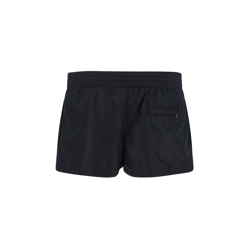 Dolce & Gabbana Black Lycra Swimsuit with Iconic Monochrome Design