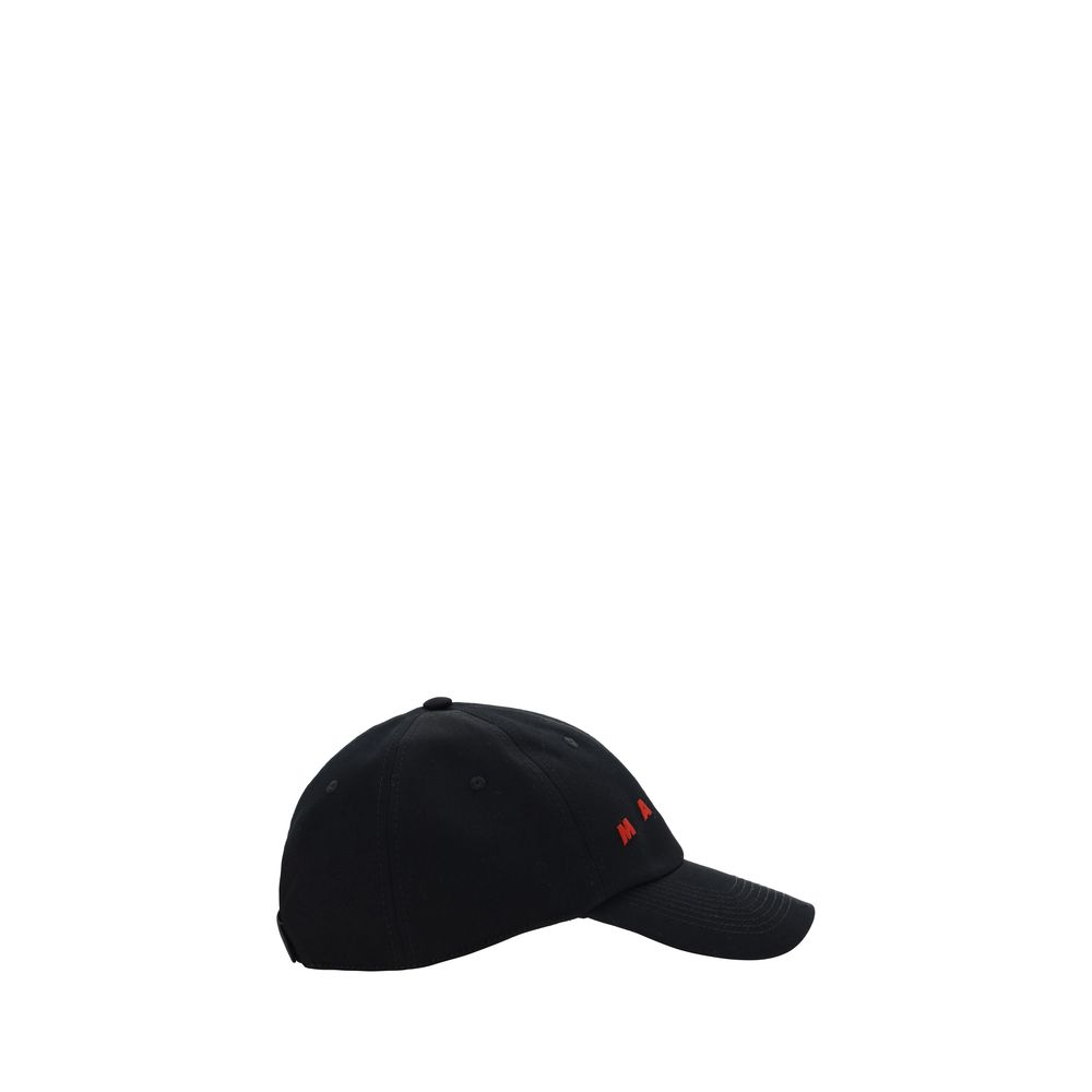 Marni Black Cotton Baseball Hat - Luxurious Contemporary Style Statement