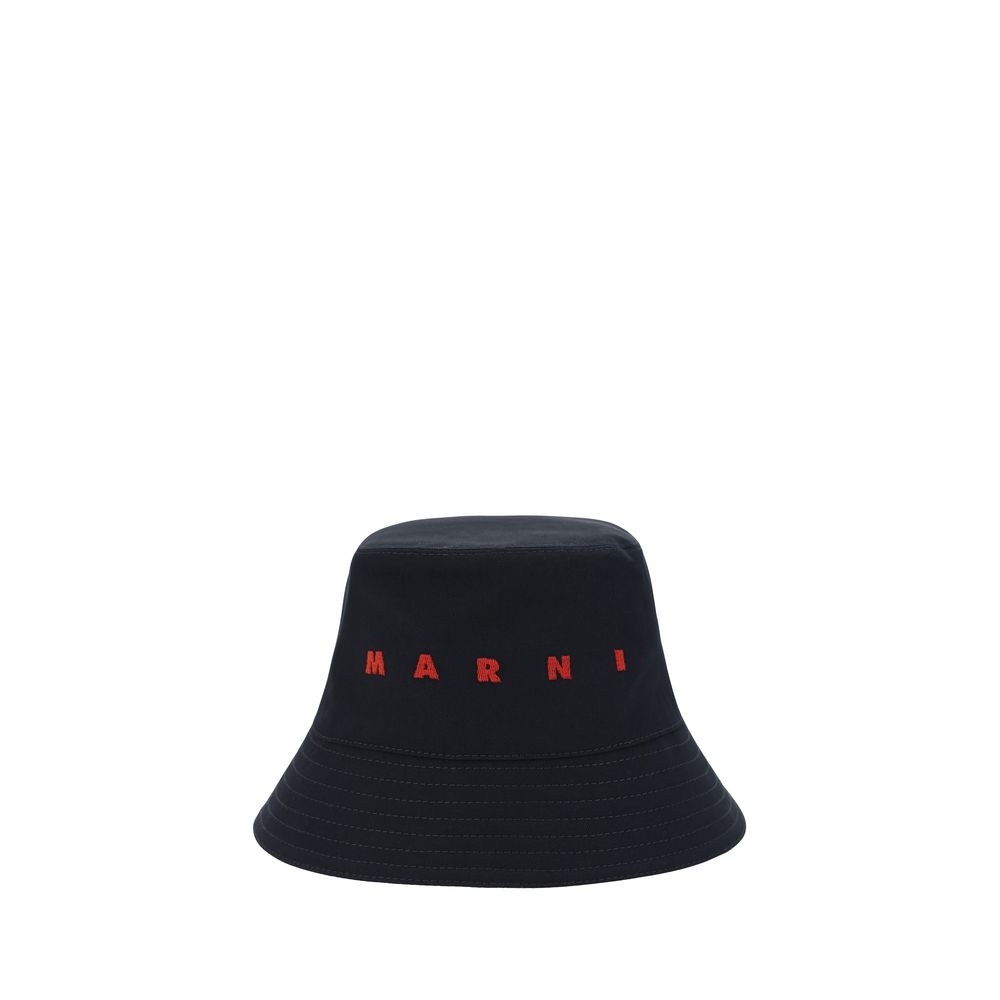 Marni Beige Cotton Bucket Hat: Contemporary Luxury Accessory for Elegance