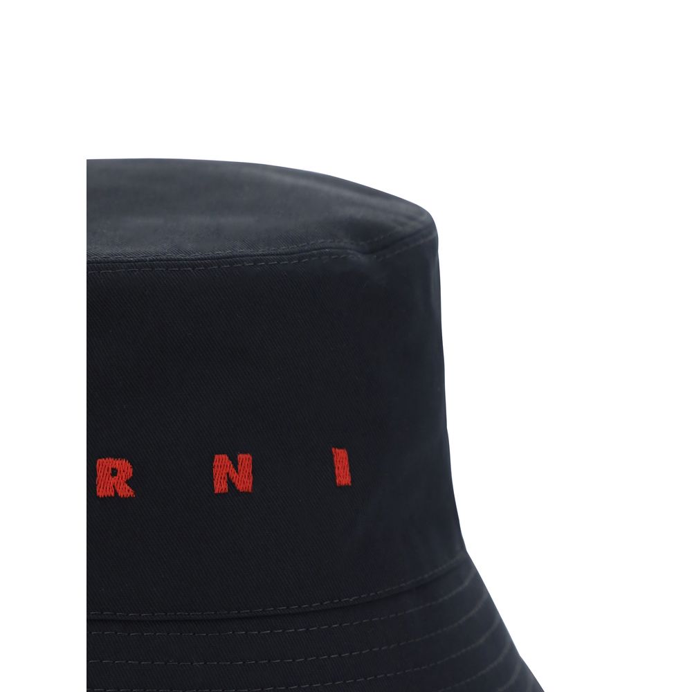 Marni Beige Cotton Bucket Hat: Contemporary Luxury Accessory for Elegance