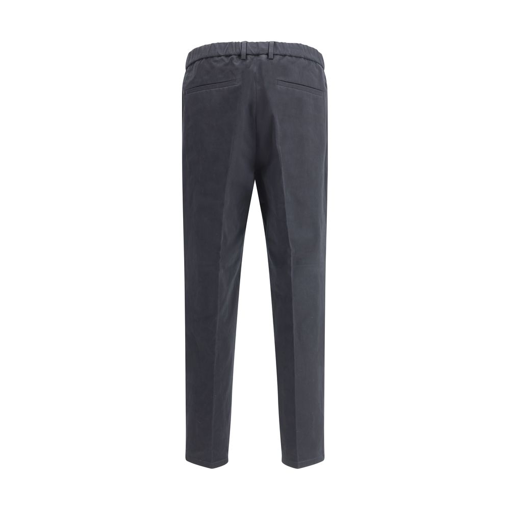 Jil Sander Black Premium Cotton Cropped Pants