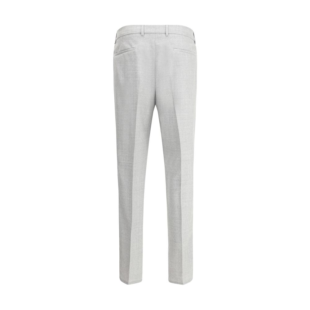 Brunello Cucinelli Grey Virgin Wool Pants for Timeless Elegance