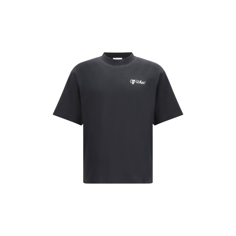 Off-White White Cotton Script Skate T-Shirt for Elevated Street Style
