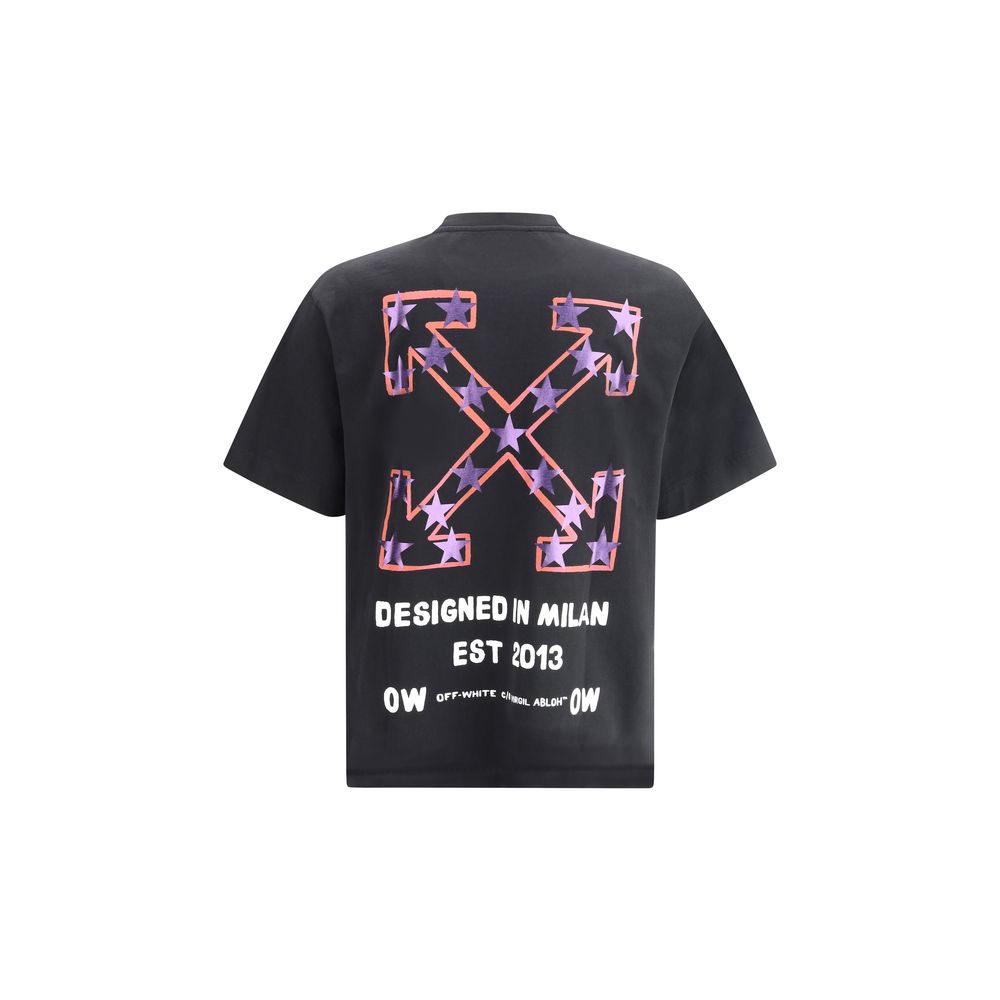 Off-White Black Cotton Star Arrow Skate T-Shirt