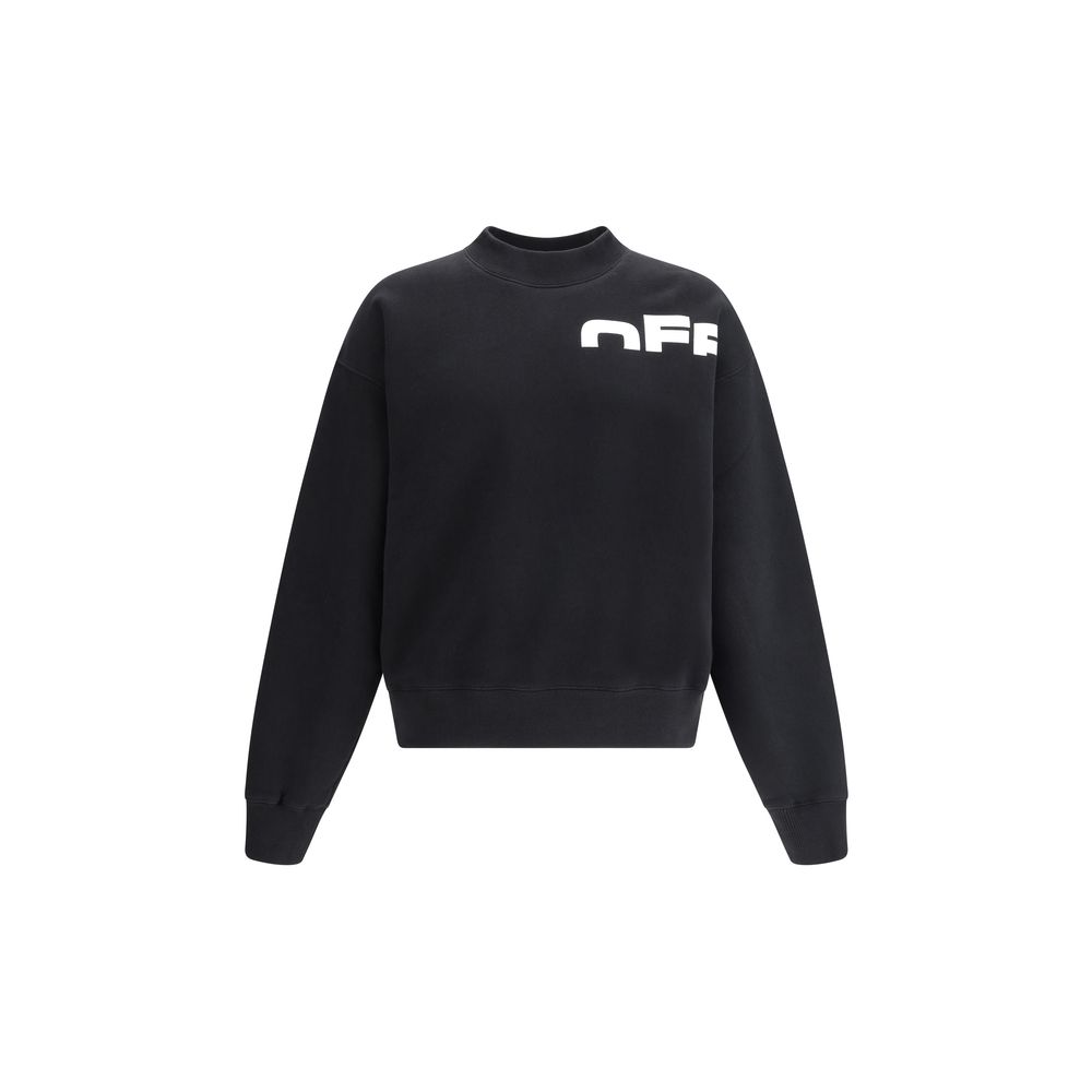Off-White Black Cotton Shared Skate Sweatshirt for Elevated Casual Style