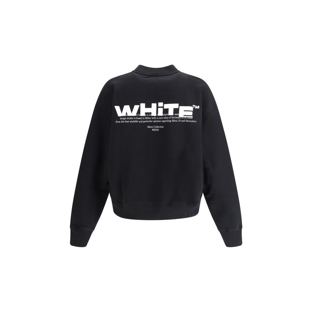 Off-White Black Cotton Shared Skate Sweatshirt for Elevated Casual Style