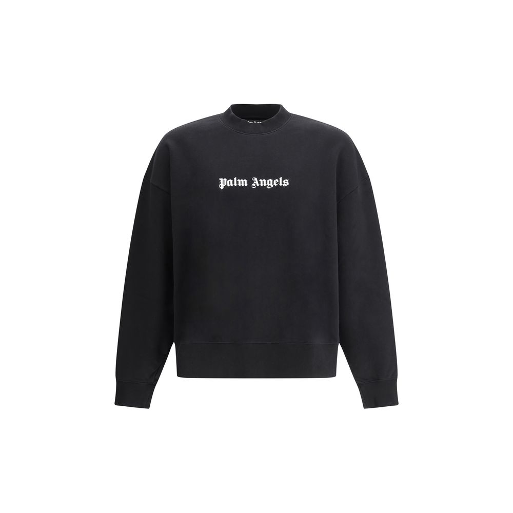Palm Angels Black Premium Cotton Sweatshirt