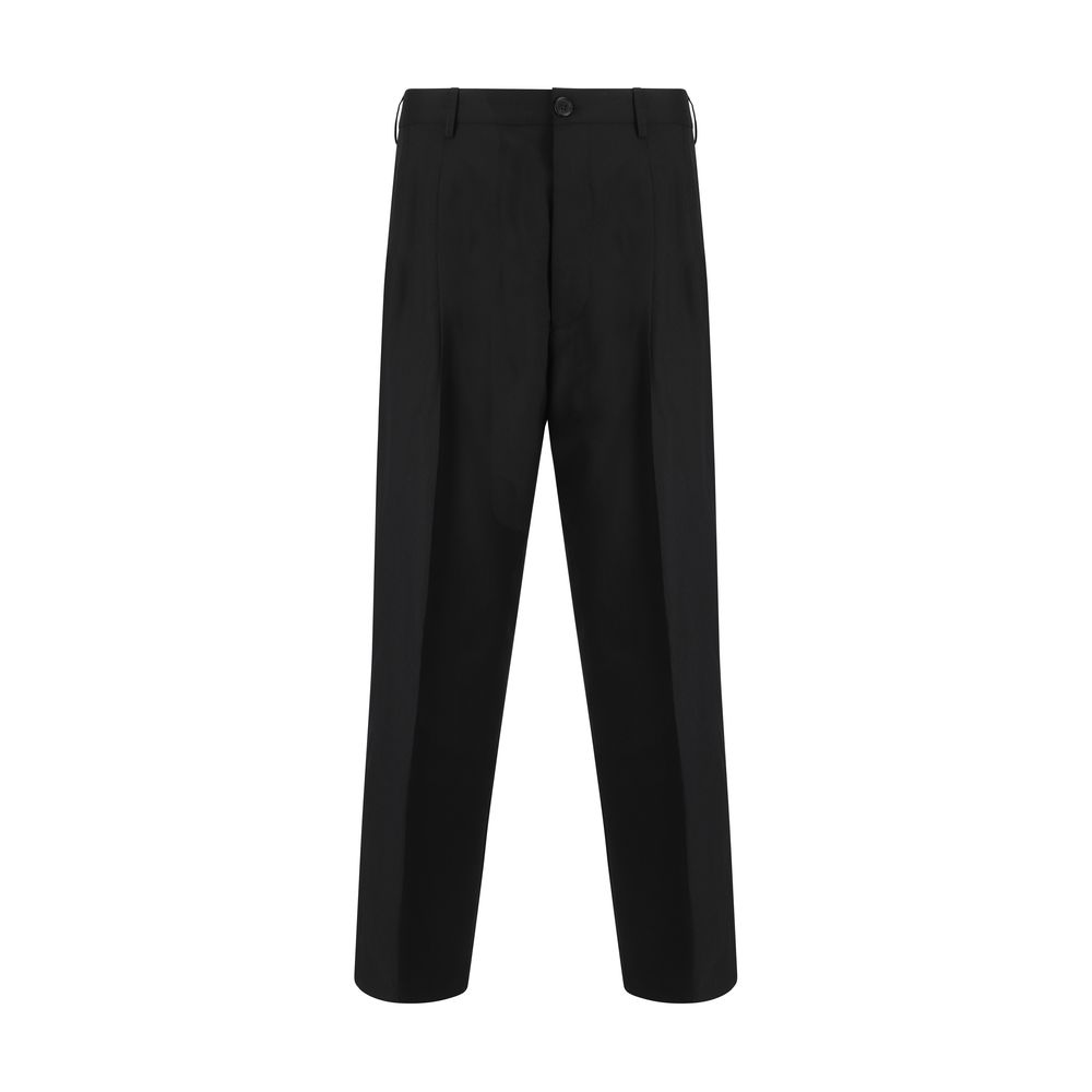 Marni Grey Virgin Wool Pants for Elevated Sophistication