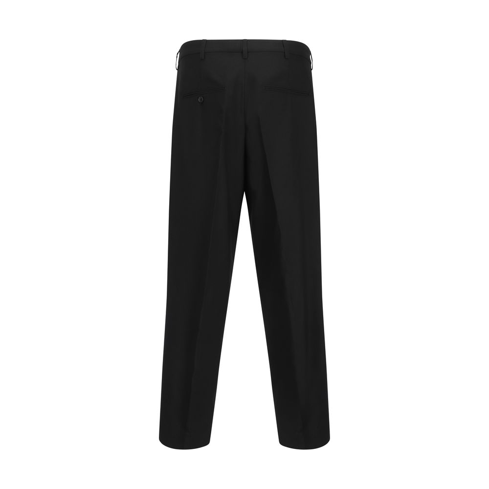 Marni Grey Virgin Wool Pants for Elevated Sophistication