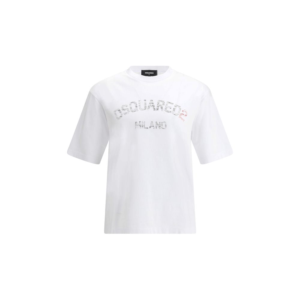 Dsquared² White Cotton T-Shirt for Effortless Urban Luxury Style