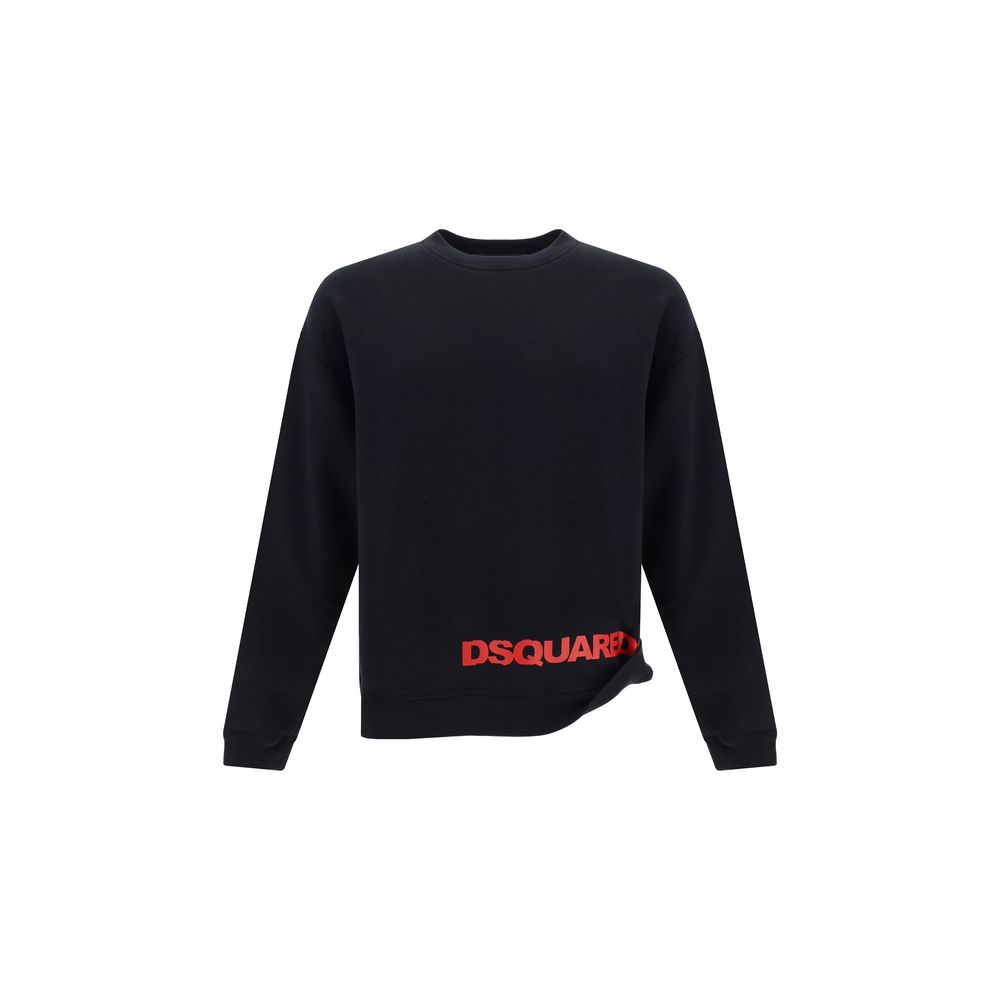 Dsquared² Grey Cotton Sweatshirt – Effortless Luxury in Casualwear
