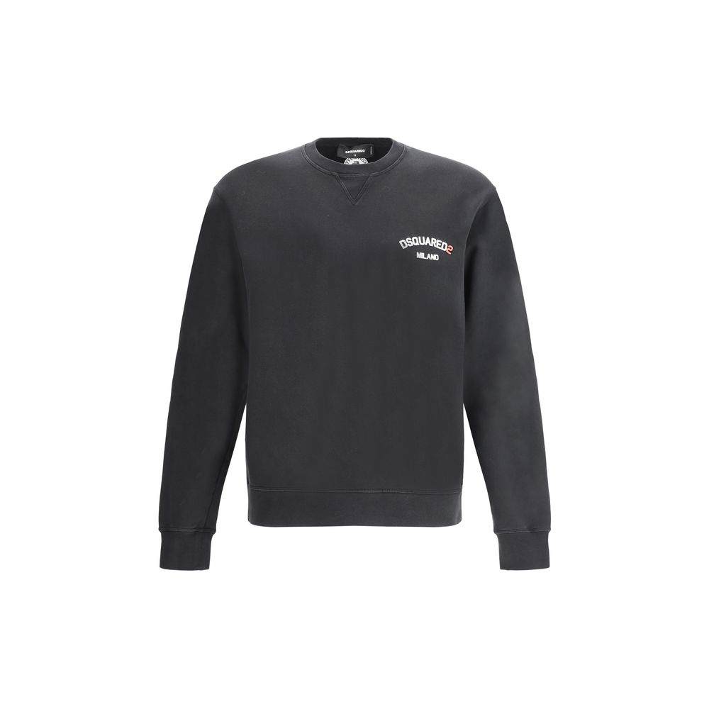Dsquared² Grey Luxurious Cotton Sweatshirt for Effortless Style