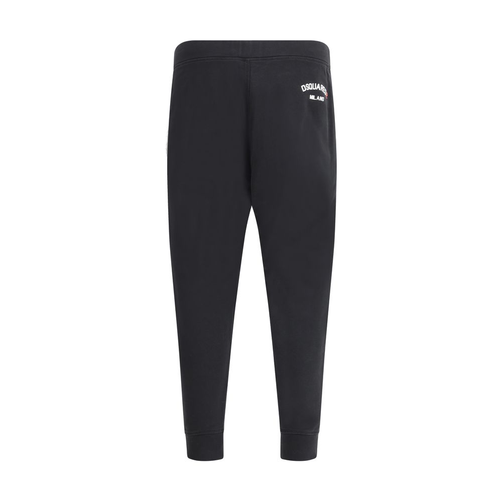 Dsquared² Black Cotton Relax Dean Sweatpants for Elevated Comfort
