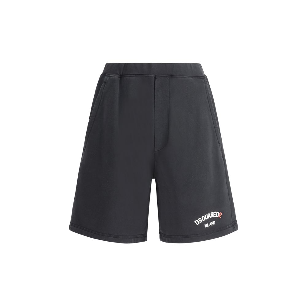 Dsquared² Navy Cotton Shorts for Elevated Casual Elegance