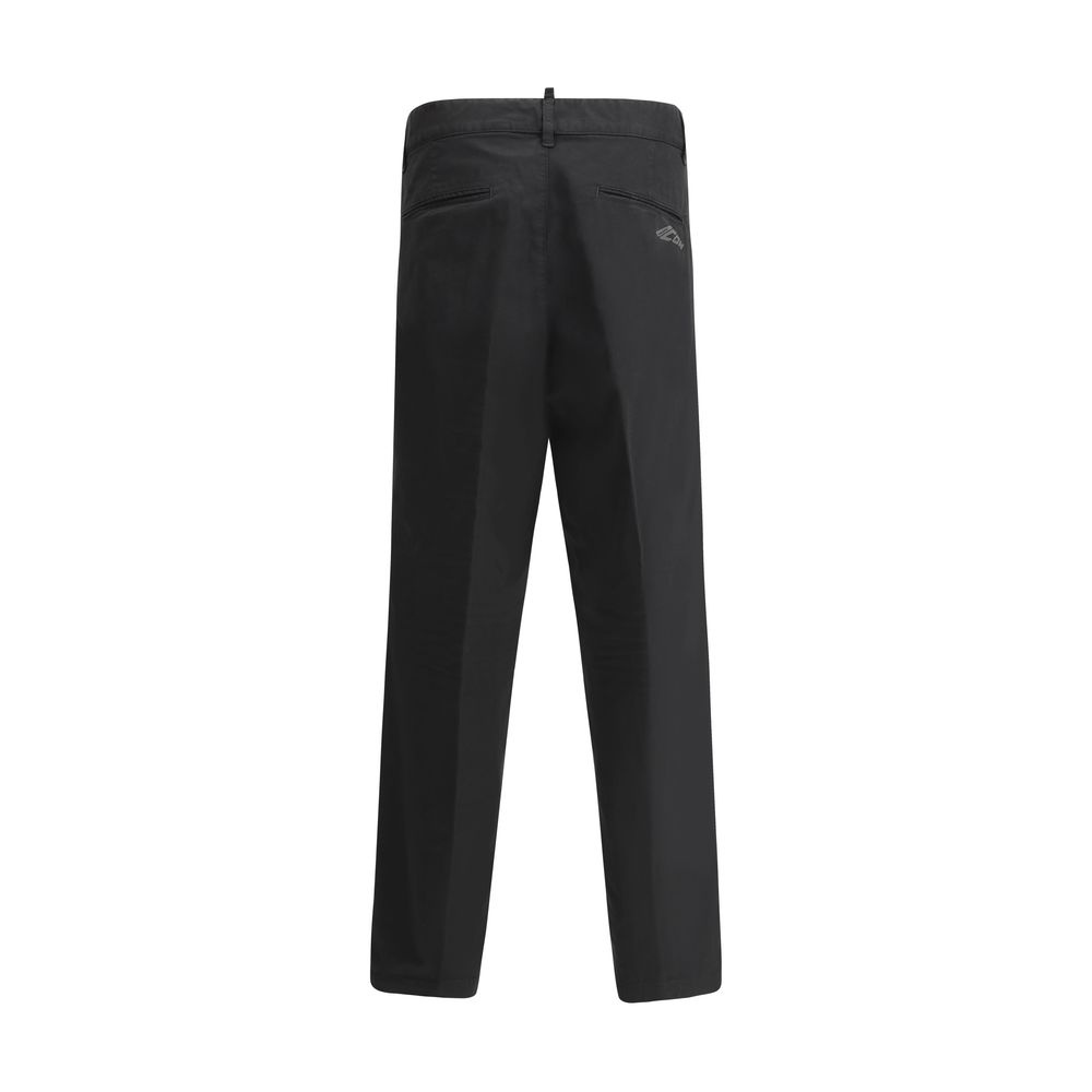 Dsquared² White Cotton Icon Summer Pants for Effortless Luxe Style