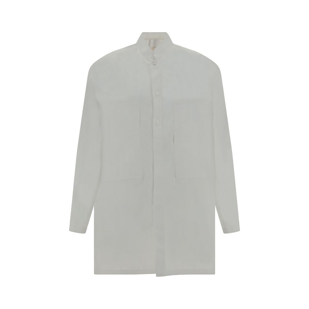 Mordecai White Cotton Shirt - Contemporary Elegance in Luxurious Cotton