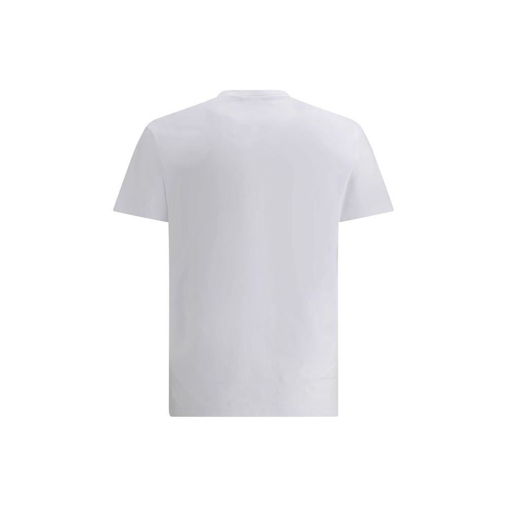 Dsquared² White Cotton T-Shirt with Iconic Monogram Detail