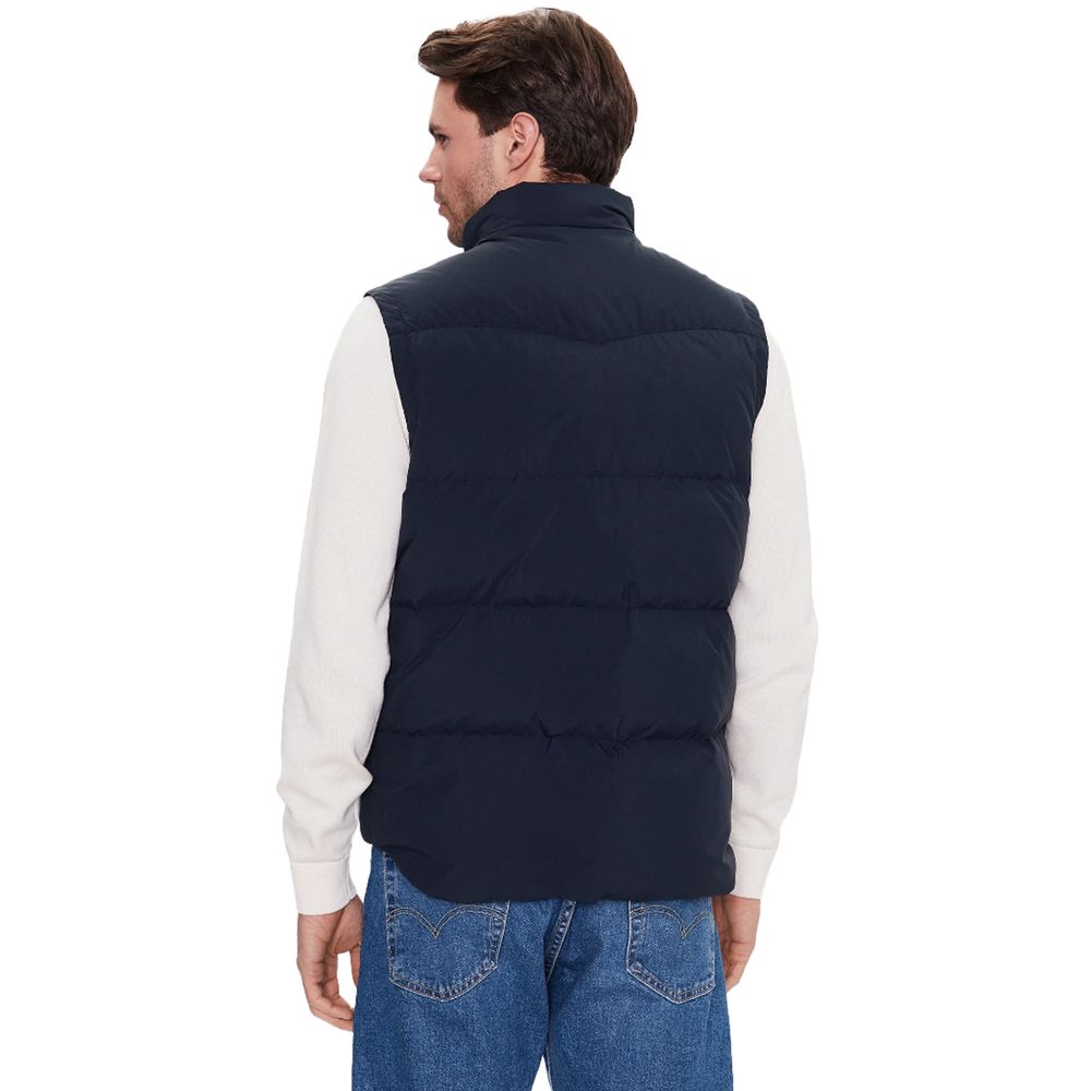 Woolrich Blue Technical Vest for Elevated Casual Style