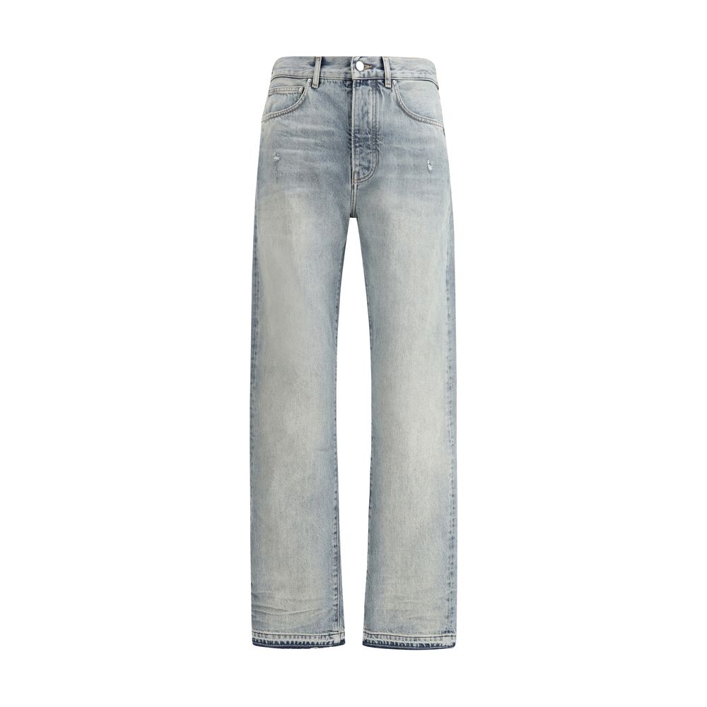 Amiri Blue Denim Released Jeans - Urban Elegance Redefined