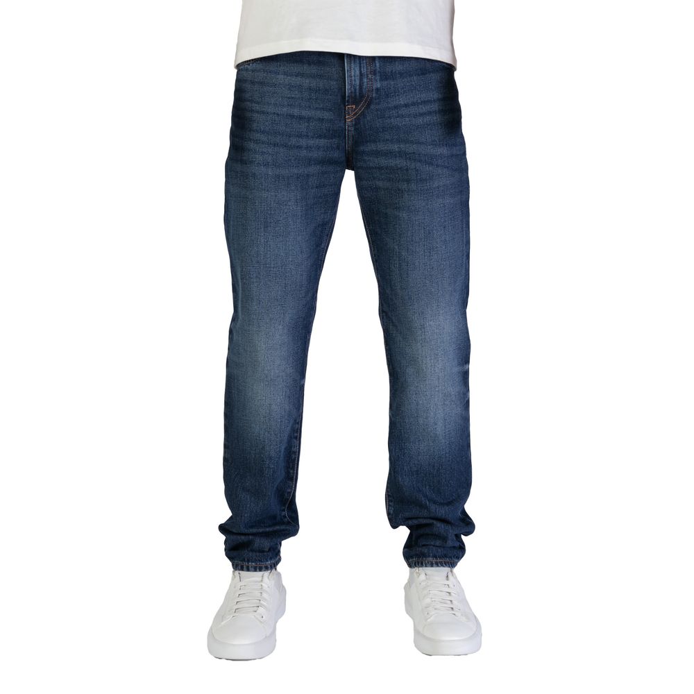 Hugo Boss Blue Cotton Jeans for Effortless Elegance