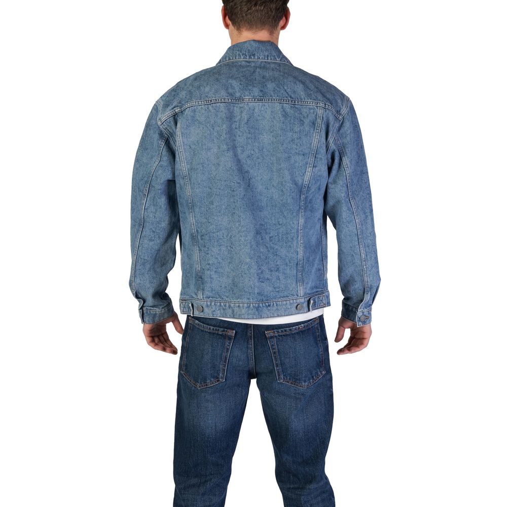 Hugo Boss Light Blue Cotton Jacket for Timeless Elegance