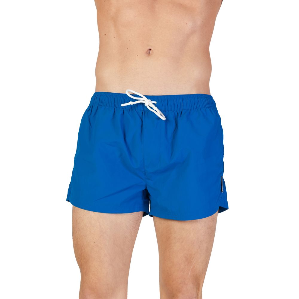 Hamaki-Ho Blue Quick-Dry Fabric Swimwear for Timeless Elegance