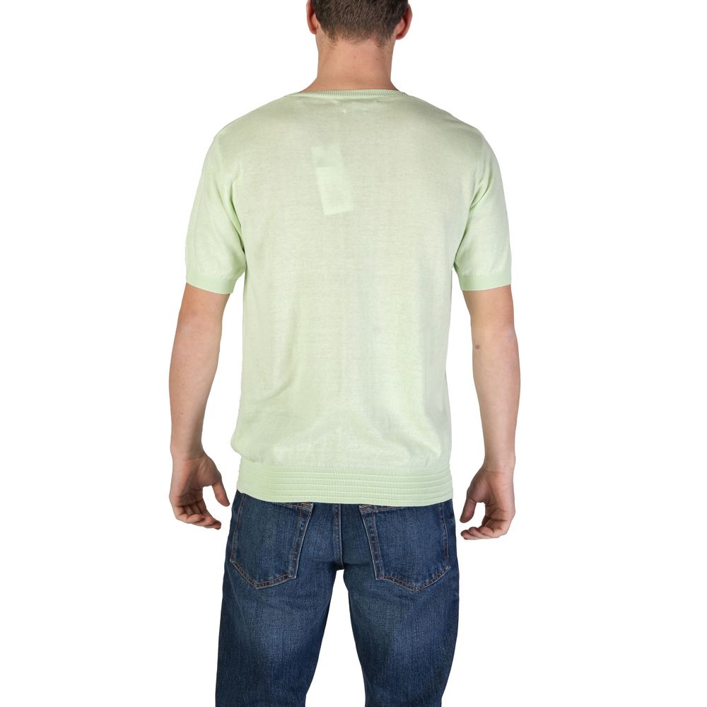 Hamaki-Ho Green Cotton T-Shirt for Elevated Everyday Style