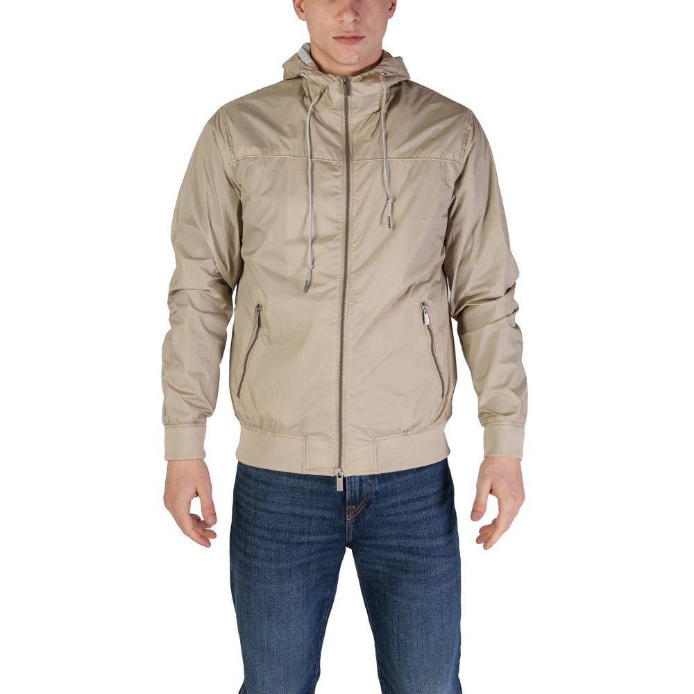 Hamaki-Ho Beige Nylon Jacket for Elevated Outerwear Style