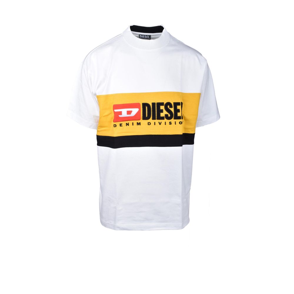 Diesel White Cotton Sweater for Effortless Elegance