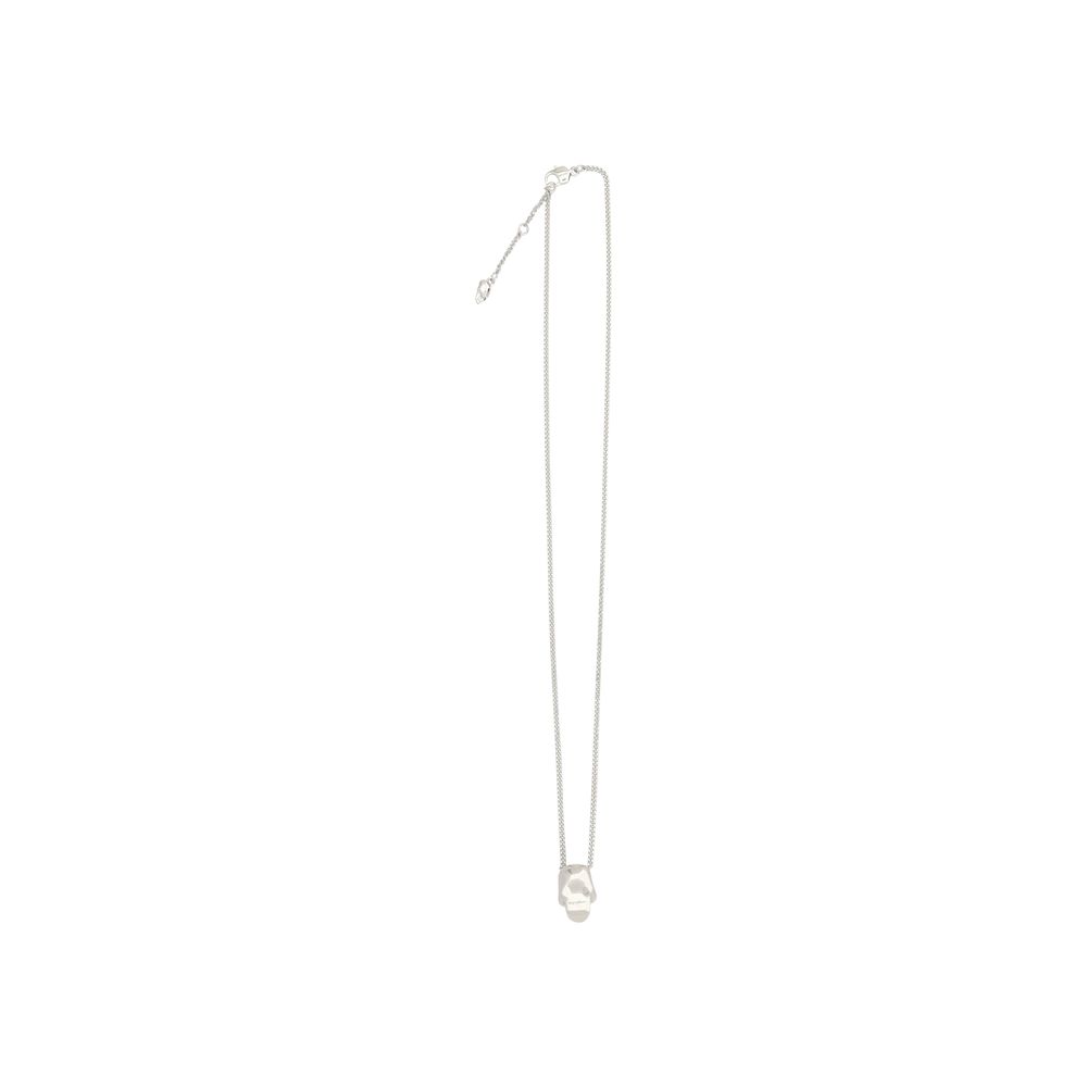 Alexander McQueen Silver Metal Skull Necklace
