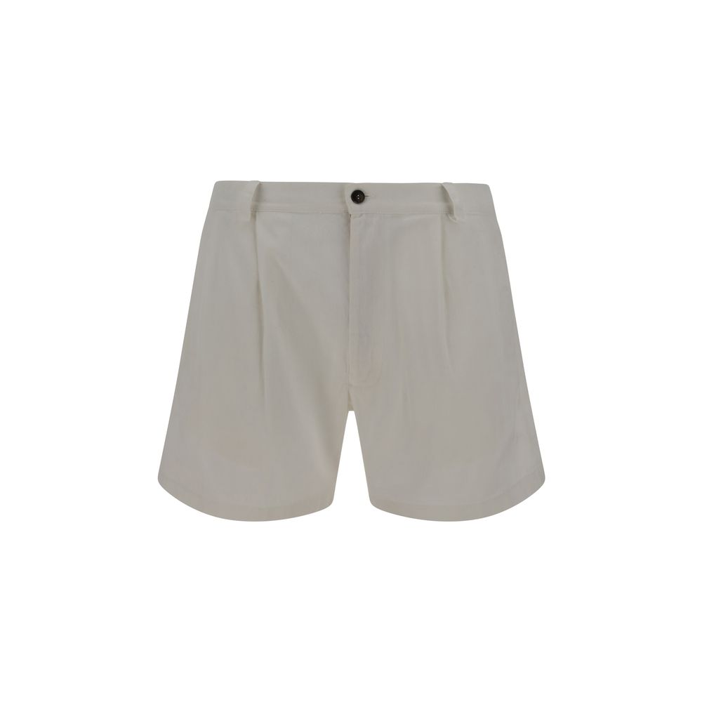 MTL Beige Wool Shorts for Effortless Summer Elegance