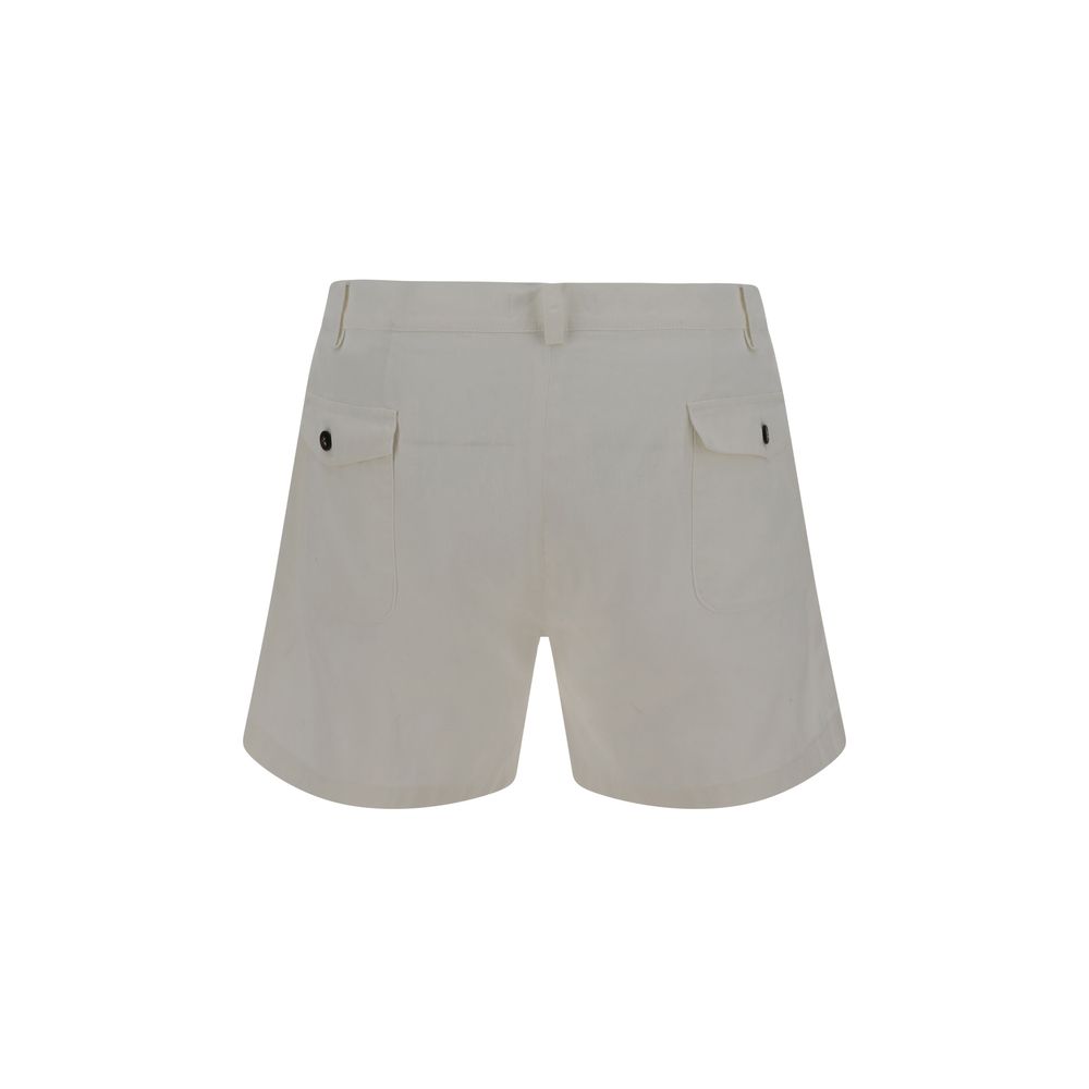 MTL Beige Wool Shorts for Effortless Summer Elegance