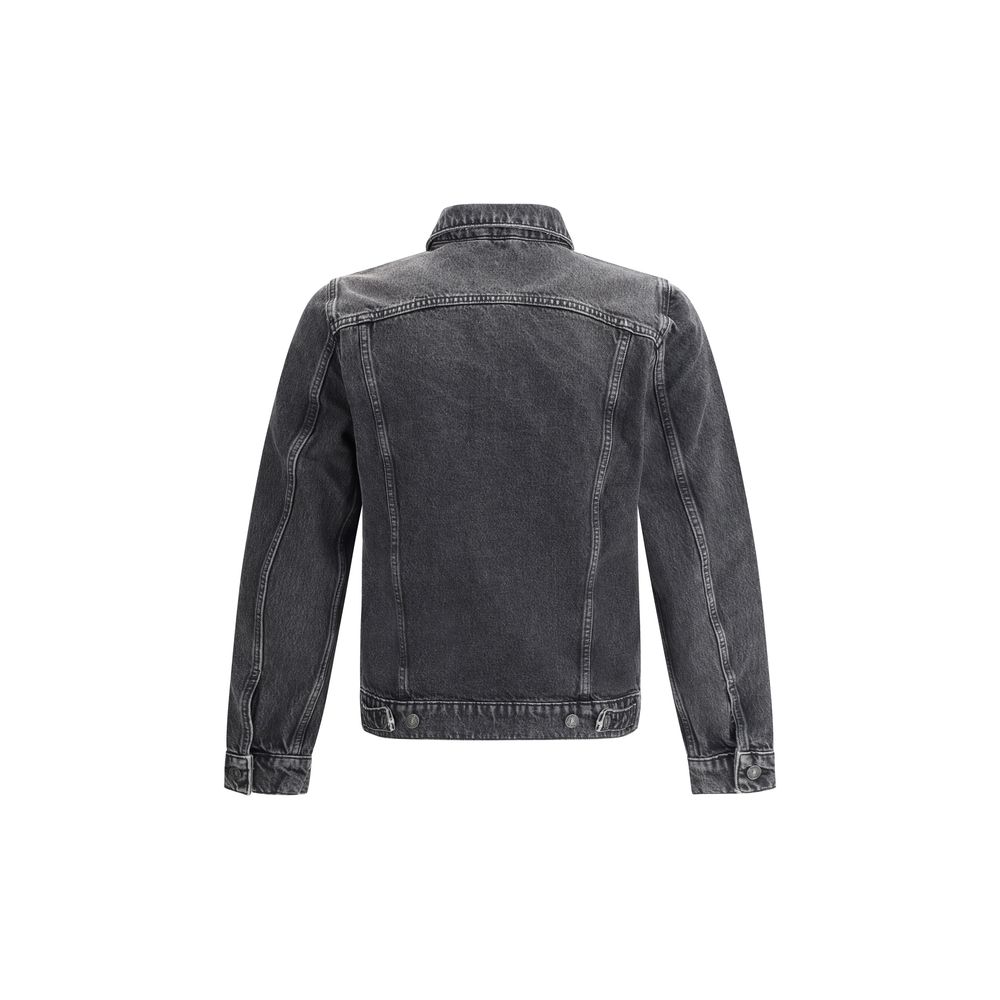 7FOR Blue Cotton Denim Jacket for Timeless Elegance
