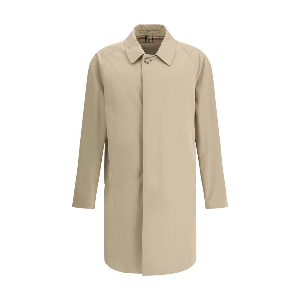 Burberry Beige Cotton Breasted Coat – Timeless Elegance Redefined
