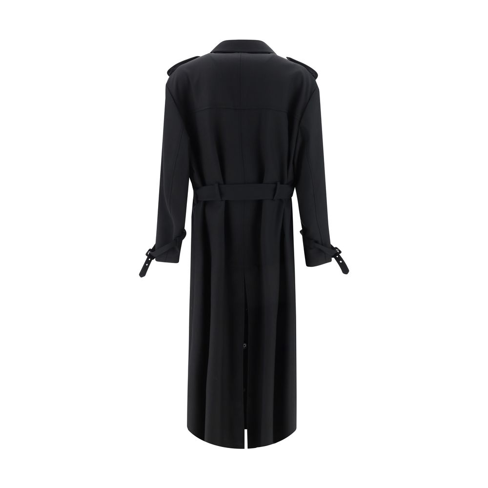 Dolce & Gabbana Beige Cotton Trench Coat for Timeless Elegance