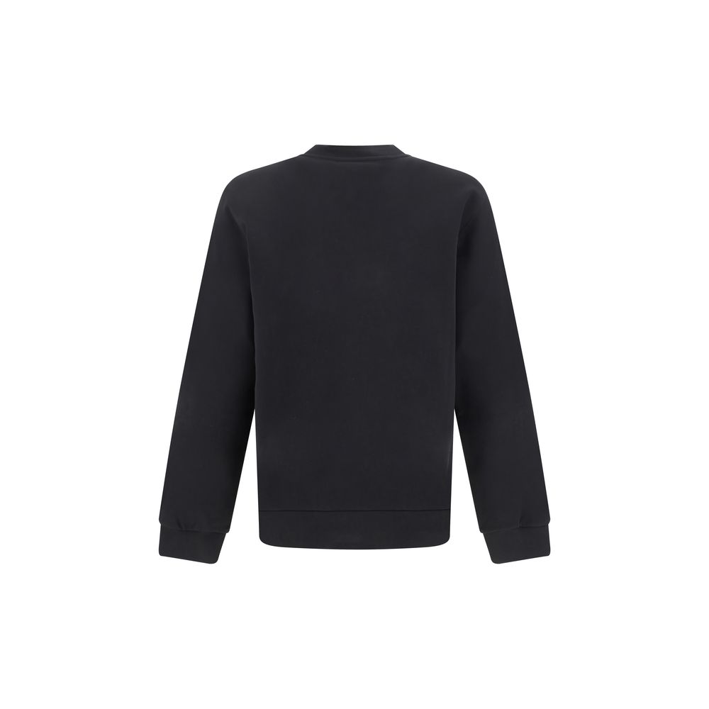Dolce & Gabbana Grey Cotton Sweatshirt with Bee Embroidery