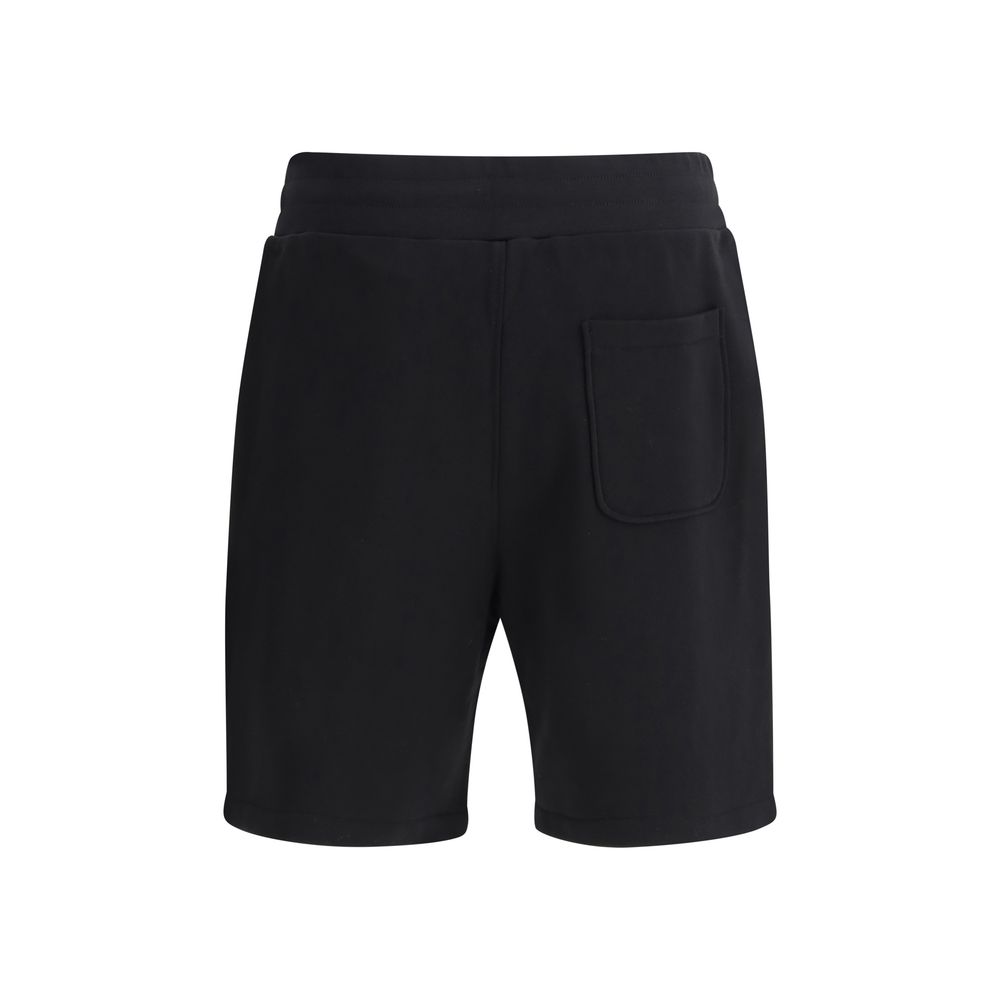 Moschino Black Cotton Logo Sweatpants Shorts for Effortless Luxury