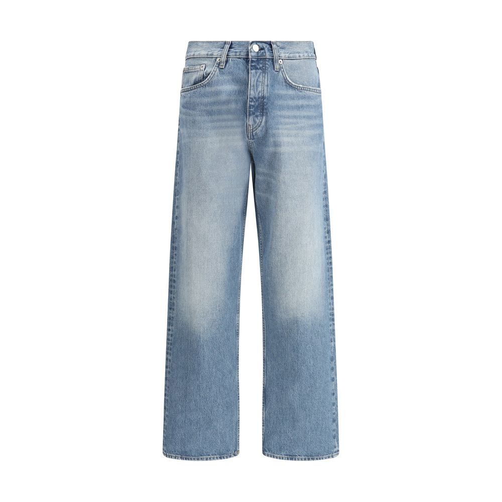 Sunflower Blue Cotton Loose Jeans for Effortless Chic Style