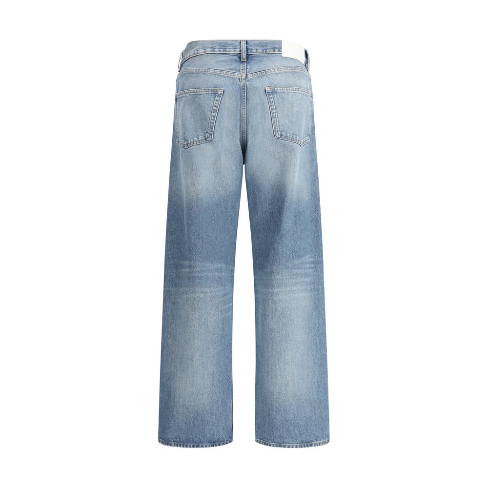 Sunflower Blue Cotton Loose Jeans for Effortless Chic Style